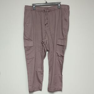 GAP Mauve Cargo Pants Relaxed Fit Lightweight